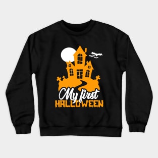 Kids My First Halloween Funny Scary Costume Crewneck Sweatshirt